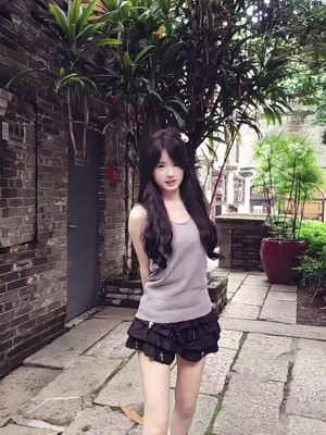渐变香菜街拍